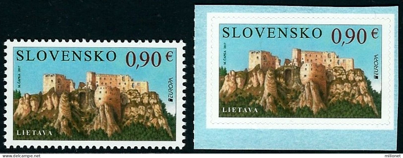 SALE!!! SLOVAKIA ESLOVAQUIA SLOVAQUIE SLOWAKEI 2017 EUROPA CEPT CASTLES 2 Stamps From Sheetlet + Booklet MNH ** - 2017