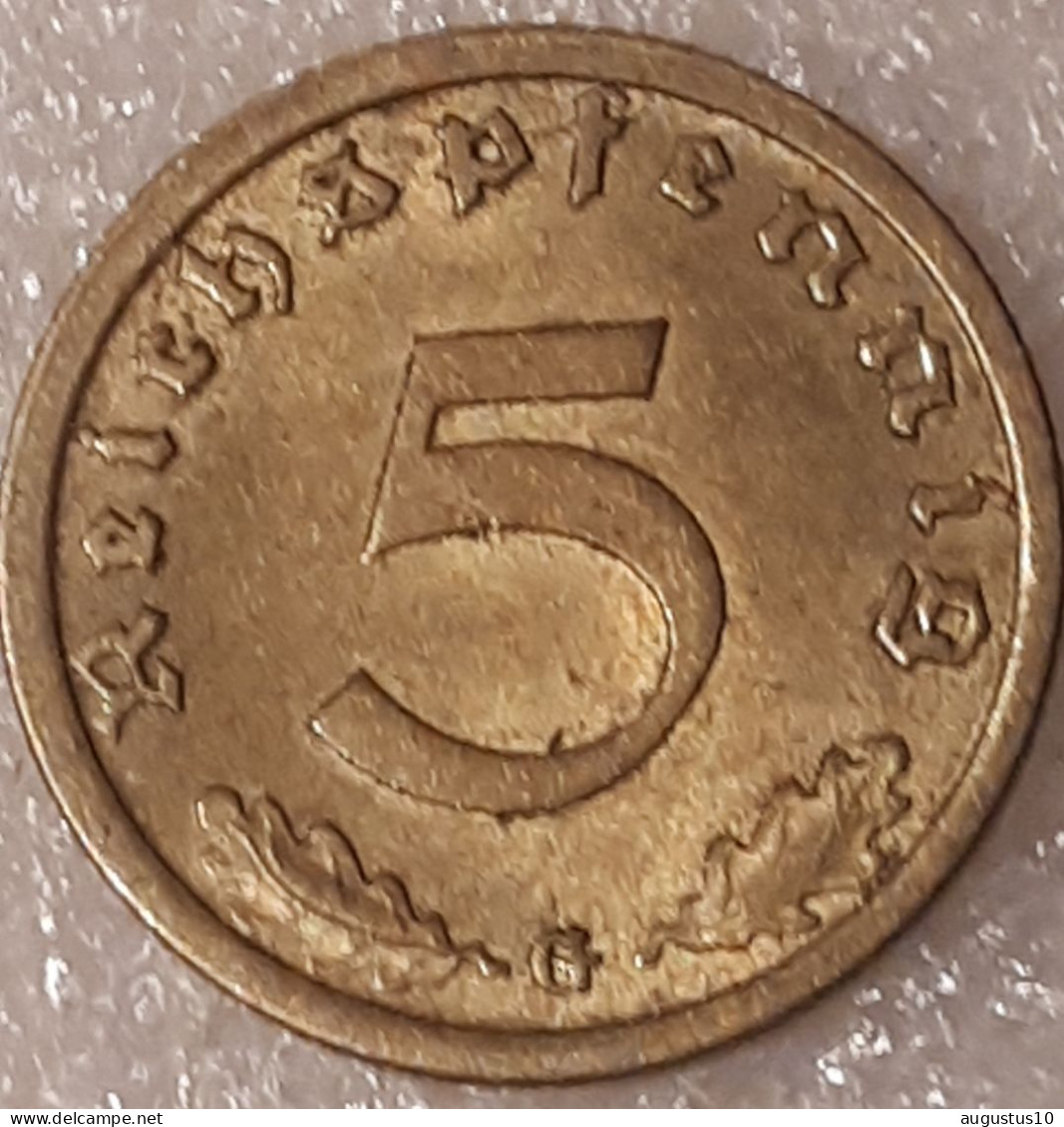 DUITSLAND: 5  REICHSPFENNIG  1937 G KM 69  UNC ! KEY DATE - 5 Pfennig