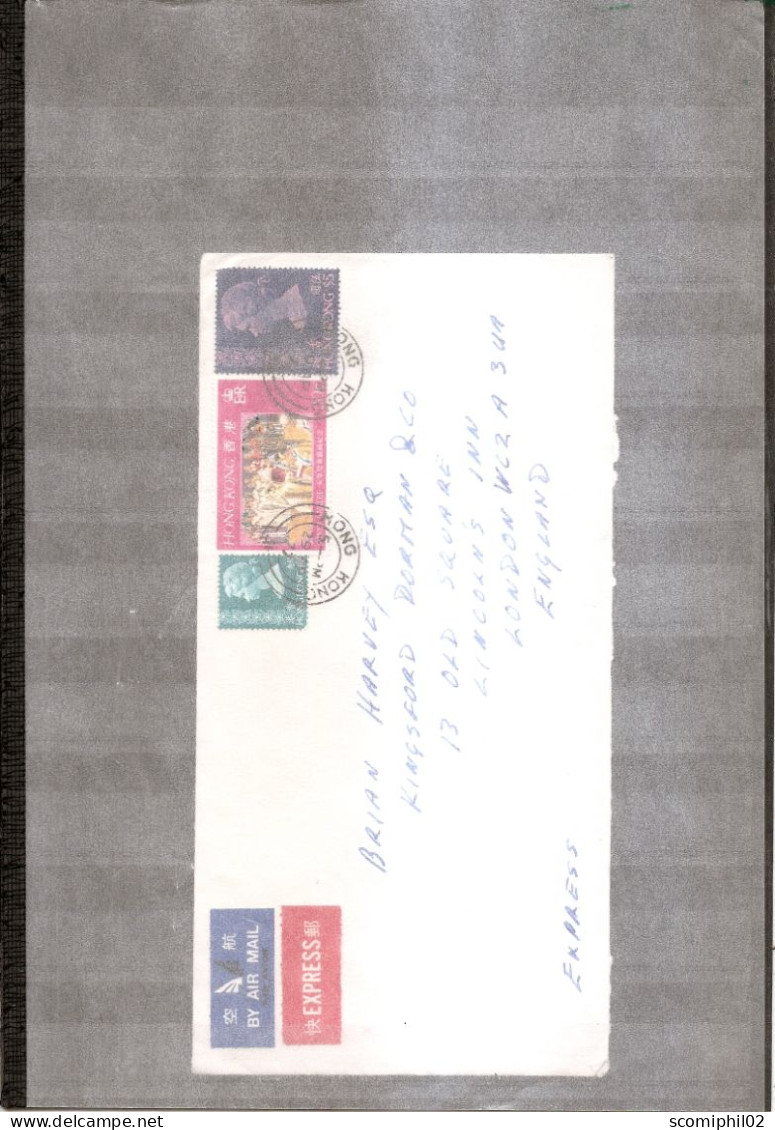 Hong-Kong    ( Lettre Expres Par Avion De 1977 De Hong-Kong Vers La Grande-Bretagne à Voir) - Storia Postale