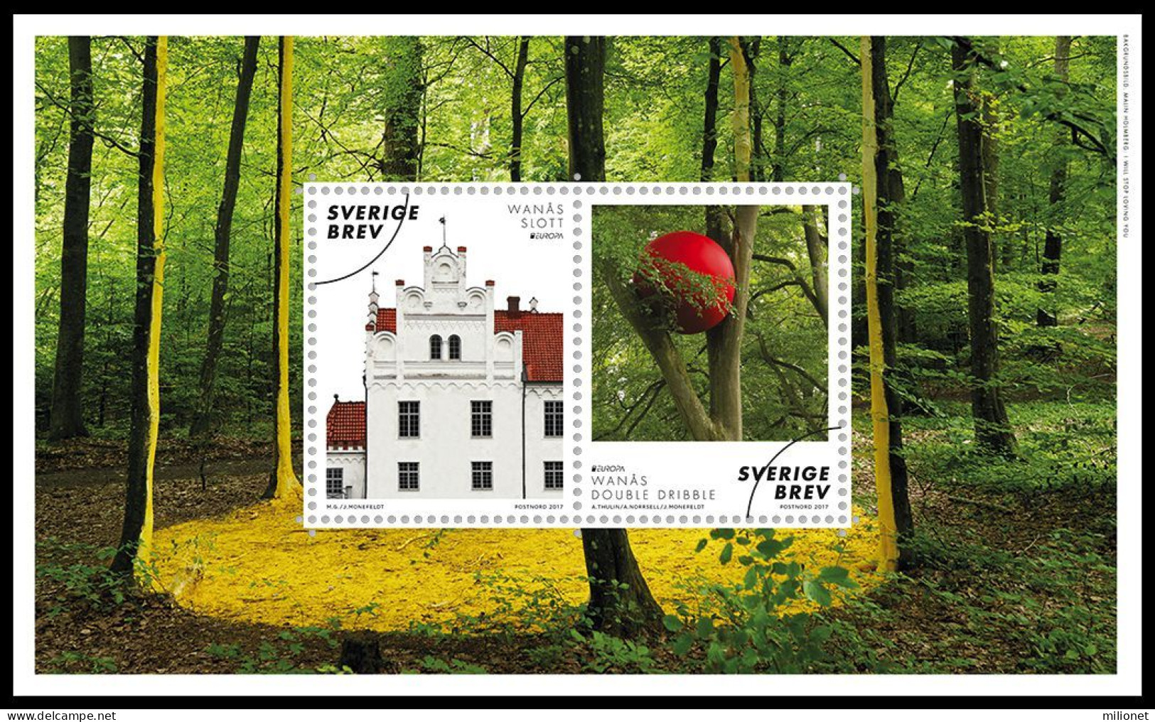 SALE!!! SUECIA SWEDEN SUÉDE SCHWEDEN 2017 EUROPA CEPT CASTLES S/S Souvenir Sheet MNH ** - 2017