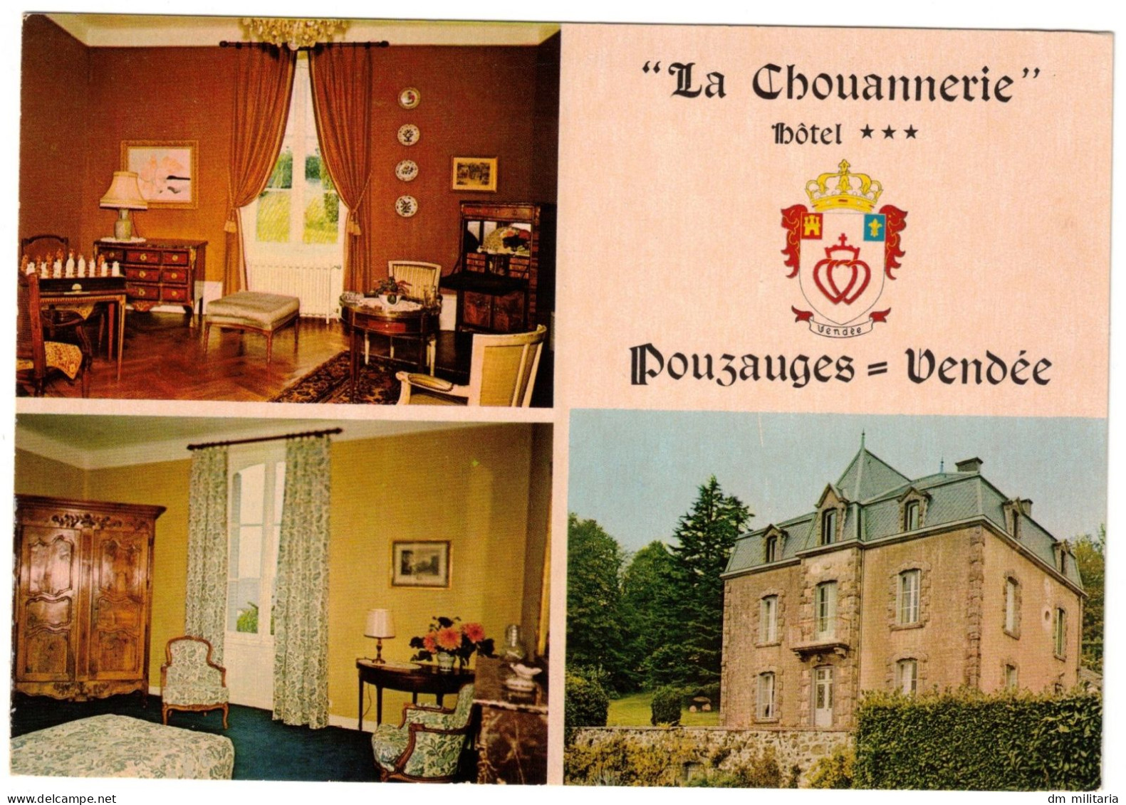 85 - LA CHOUANNERIE HÔTEL *** POUZAUGES VENDÉE - Mr Mme FOUQUET - CARTE A PLIER POUR CARTE DE VISITE - Restaurants