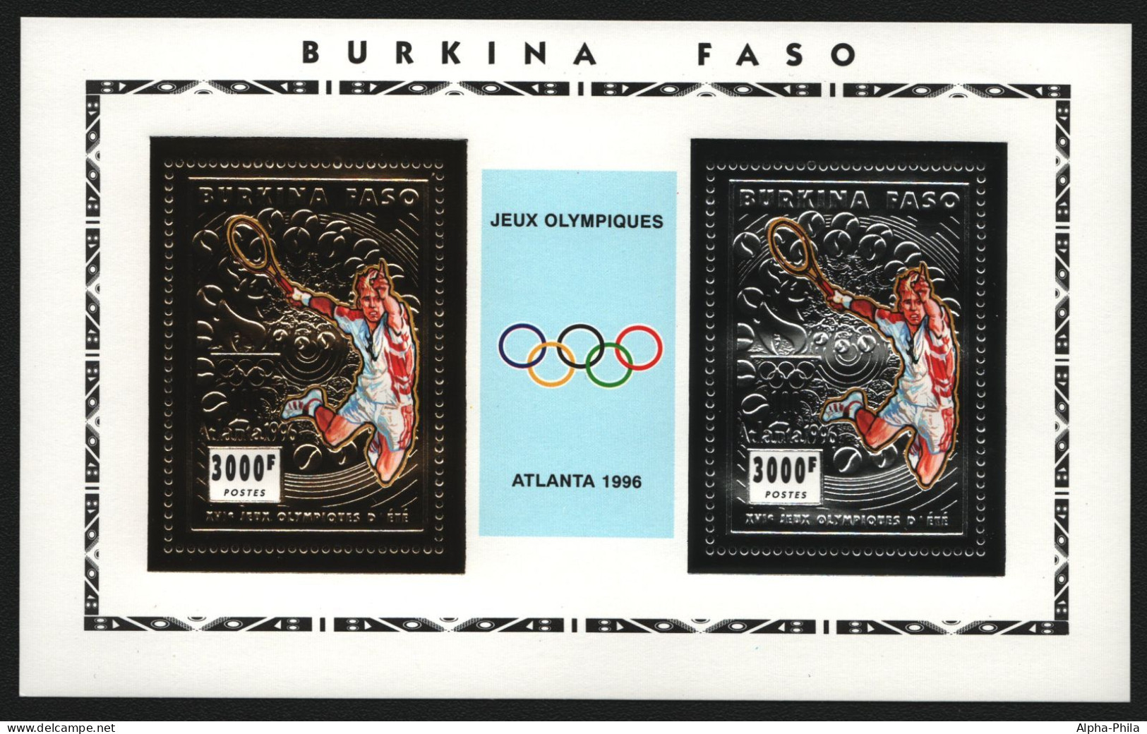 Burkina Faso 1995 - Mi-Nr. Block 153 A ** - MNH - Gold & Silber - Olympia - Burkina Faso (1984-...)