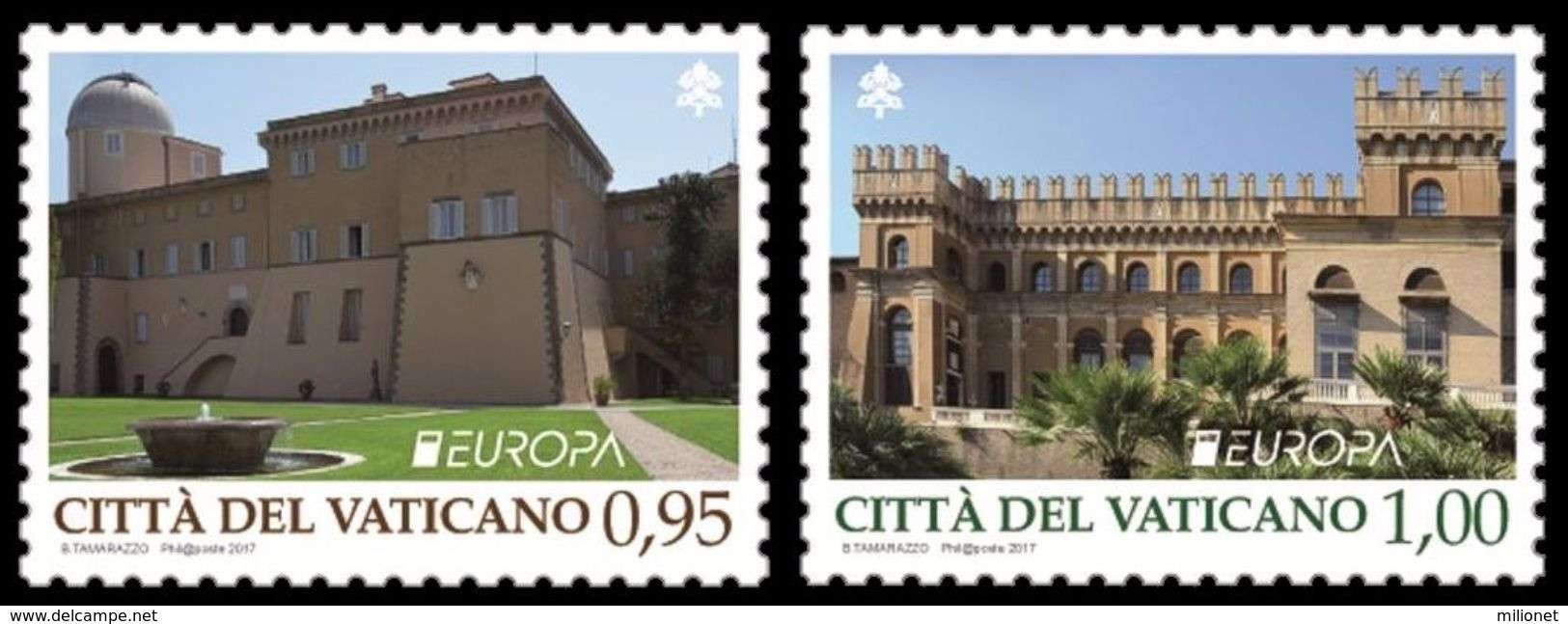 SALE!!! VATICANO VATICAN CITY VATIKAN 2017 EUROPA CEPT CASTLES 2 Stamps Set MNH ** - 2017