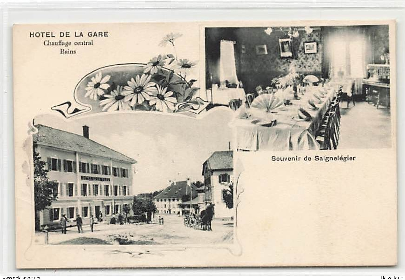 Souvenir De Saignelégier Hôtel De La Gare - Saignelégier