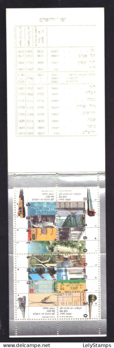 Israel 1226 T/m 1229 MNH ** Booklet Trains (1992) - Hojas Y Bloques