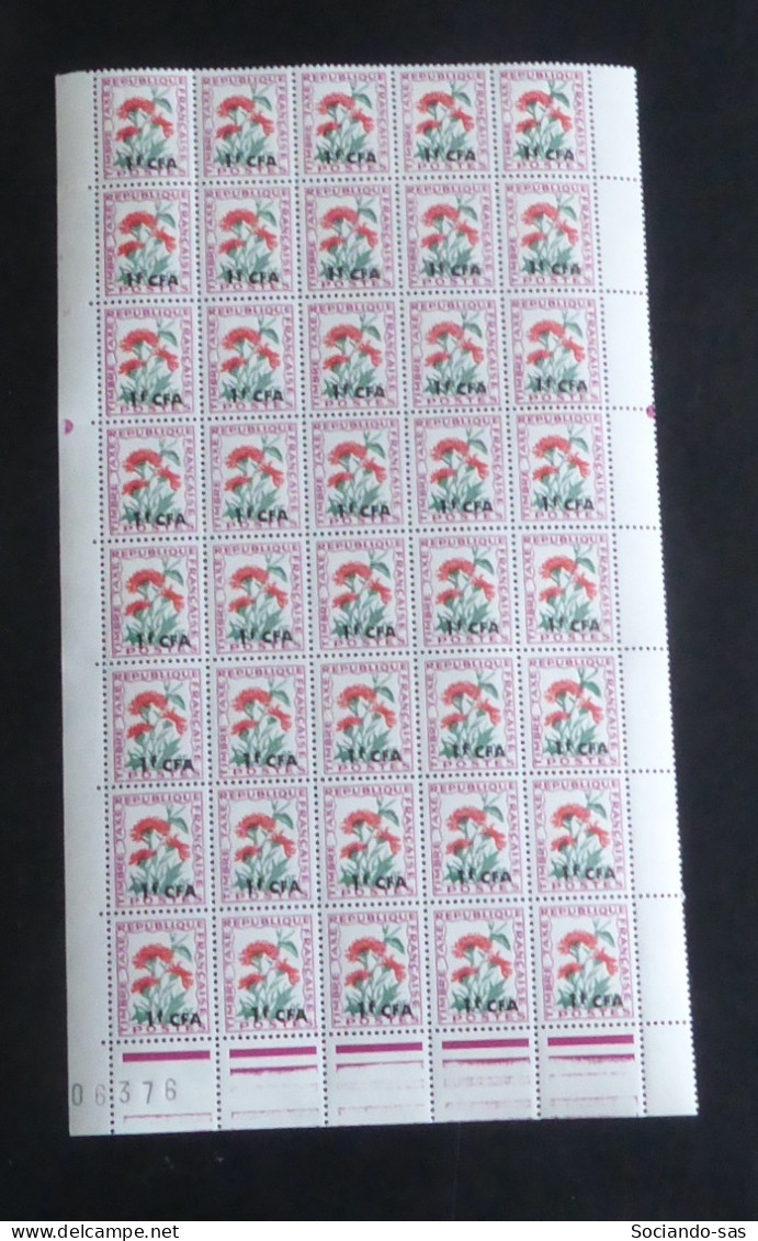 REUNION - 1964-65 - Taxe TT N°YT. 48 - Centaure Glacée - Bloc De 40 - Neuf Luxe ** / MNH - Strafport