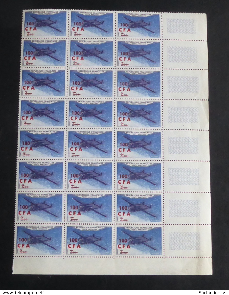 REUNION - 1961-72 - Poste Aérienne PA N°YT. 58 - Noratlas - Bloc De 24 Bord De Feuille - Neuf Luxe ** / MNH / Postfrisch - Luchtpost