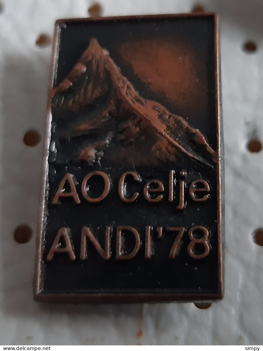 Yugoslav Expedition ANDES 1978 AO Celje Slovenia Alpinism Mountaineering Pin - Alpinism, Mountaineering