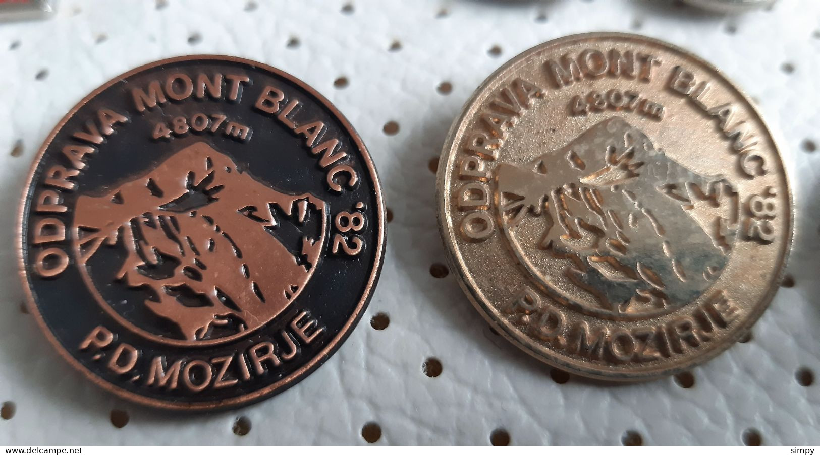 Yugoslav Expedition MONT BLANC 4807m  1982 PD Mozirje Slovenia Alpinism Mountaineering Pins - Alpinismus, Bergsteigen