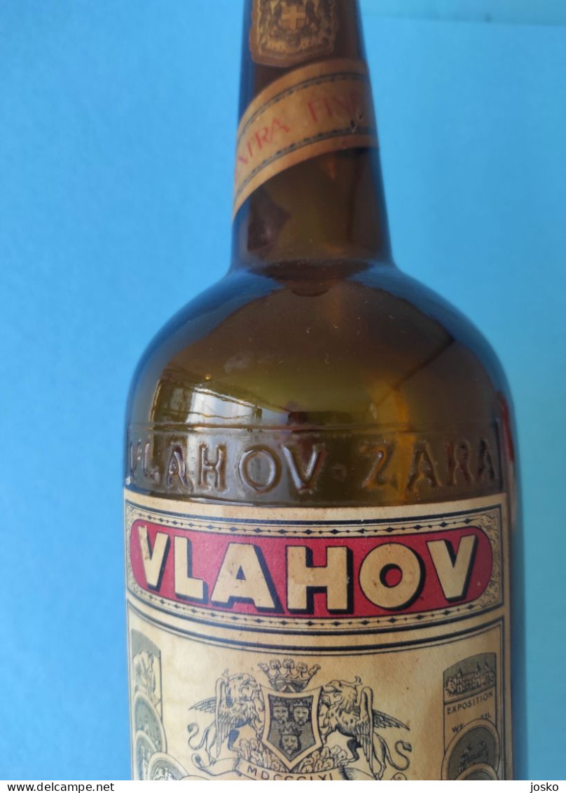 ROMANO VLAHOV ZARA (ZADAR) Croatia Glass Bottle 1930s* Maraschino Liqueur Factory Fabbrica Island Prvic Sepurine Sibenik - Alcools