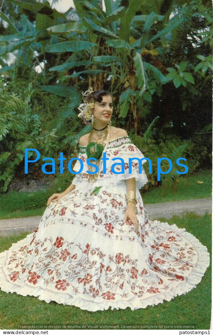 222564 PANAMA COSTUMES JOUNG LADY POSTAL POSTCARD - Panama