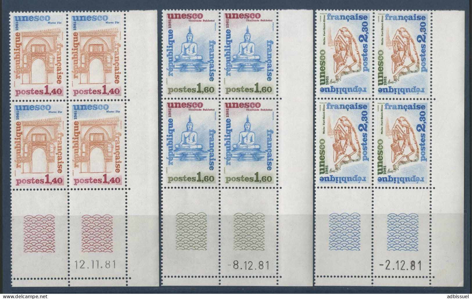 SERVICE N° 68 à 70 Neufs ** (MNH) Avec Coins Datés Cote 16 € TB Voir Suite - Officials