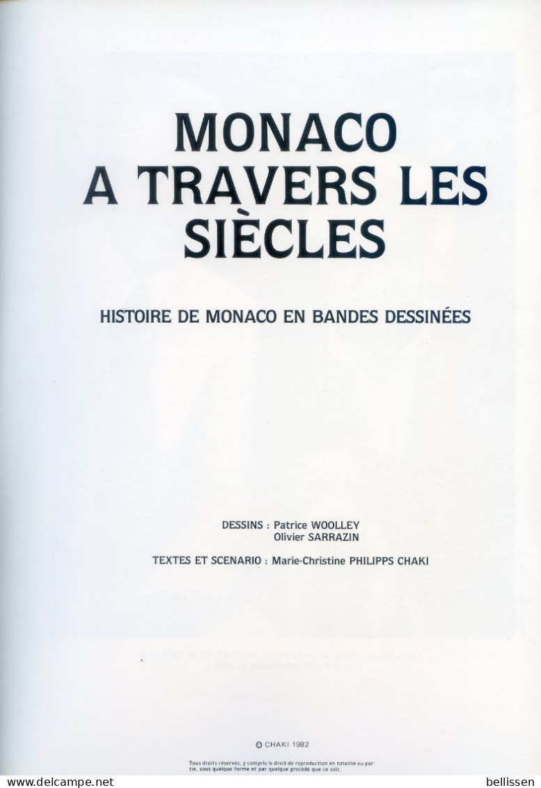 Monaco à Travers Les Siècles HISTOIRE DE MONACO EN BANDES DESSINEES,  Chaki 1982 PRINCIPAUTE GRIMALDI - Côte D'Azur