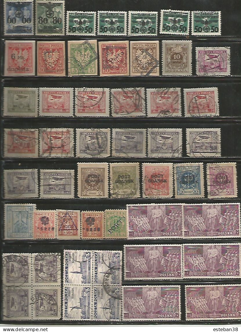 Pologne Timbres Diverses - Colecciones