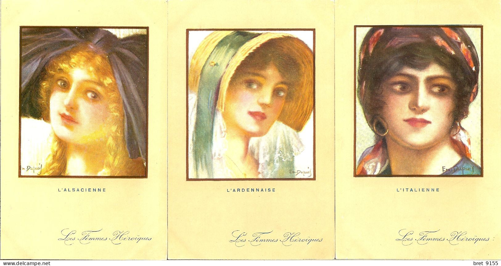 12 CARTES POSTALES LES FEMMES HEROIQUES DUPUIS EMILE ENVOI SANS FRAIS - Dupuis, Emile