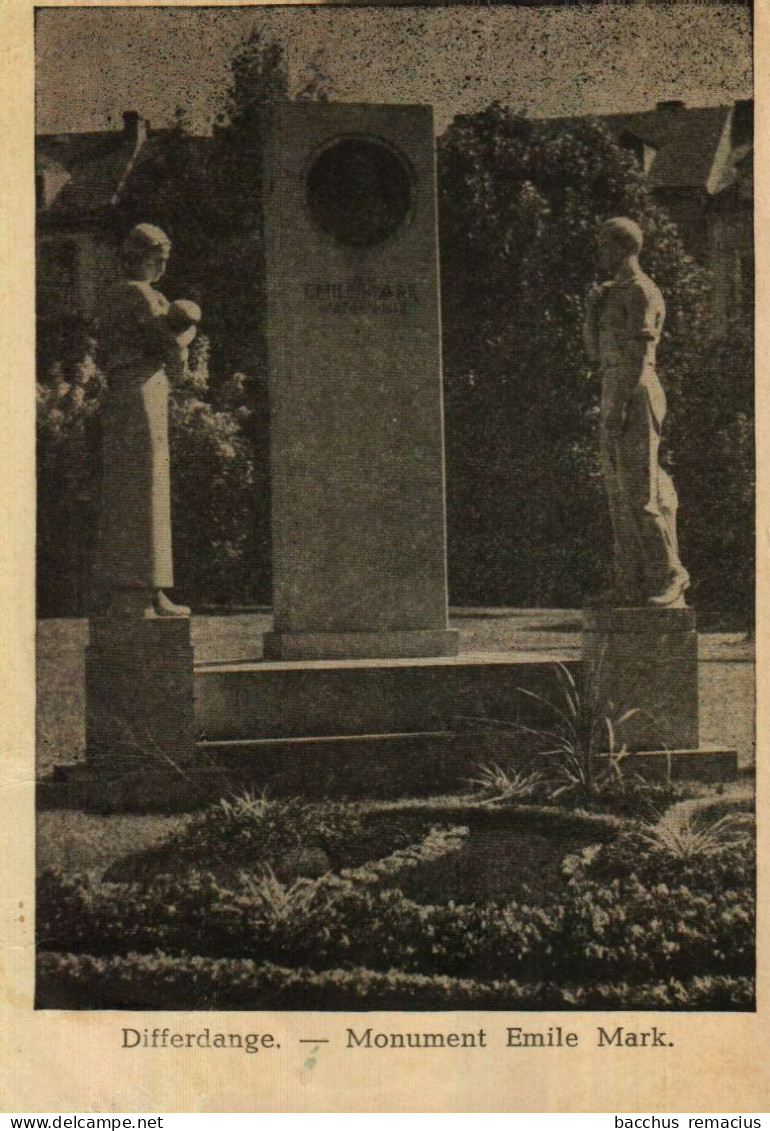 DIFFERDANGE - NIEDERCORN  - Monument Emile Mark - Differdingen