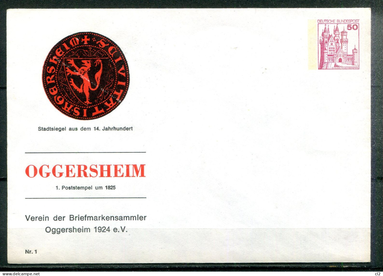 R.F.A. - OGGERSHEIM - Verein Der Briefmarkensammler - Enveloppes Privées - Neuves