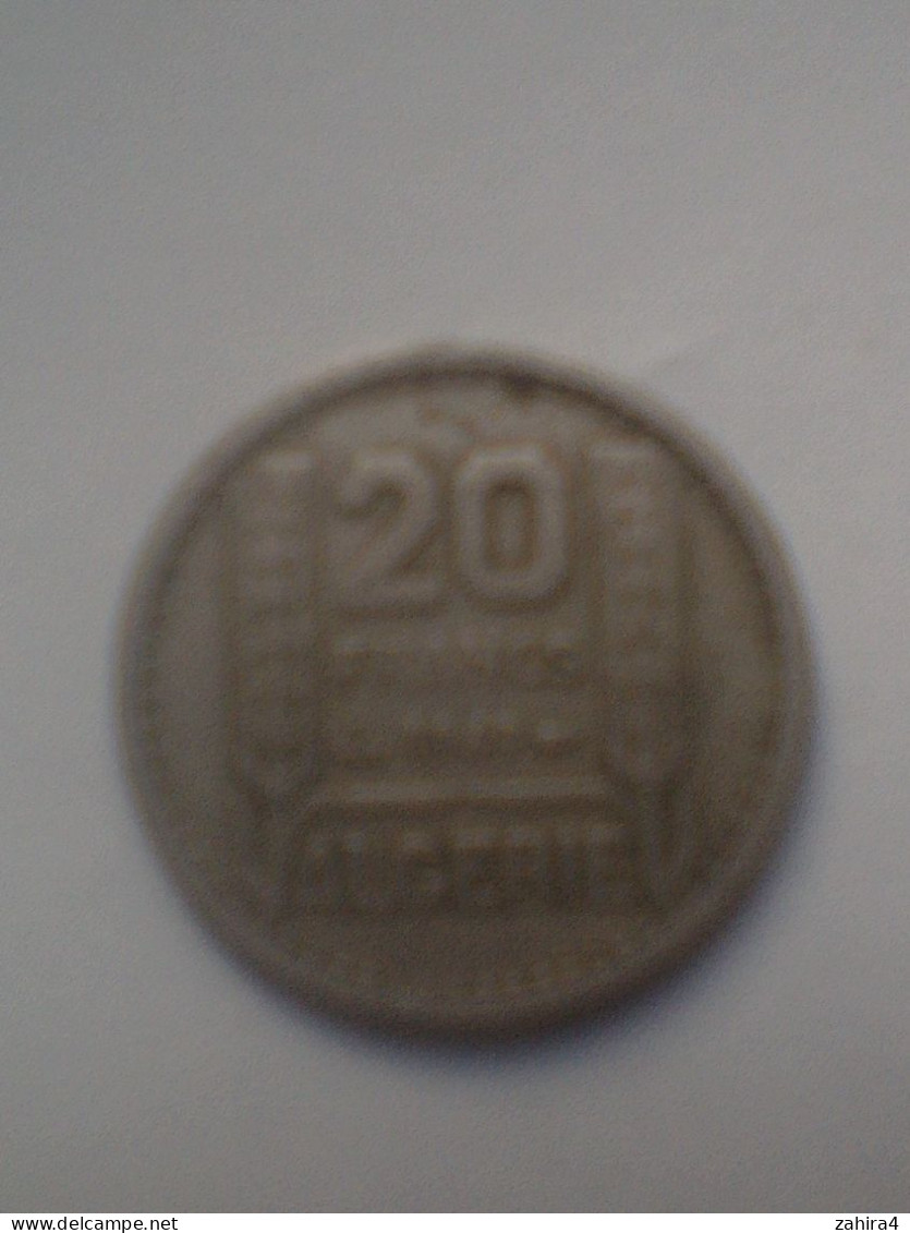 20 Francs Algérie 1949 - RF - P. Turin - Argelia