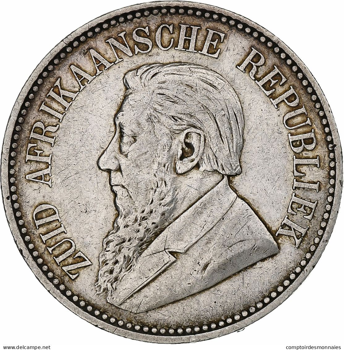 Afrique Du Sud, 2-1/2 Shillings, 1895, Rare, Argent, TTB, KM:7 - South Africa