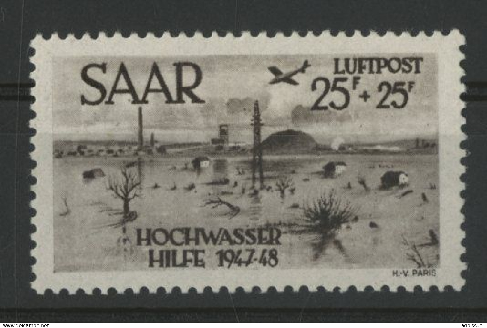 SARRE POSTE AERIENNE N° 12 (Mi 259) Cote 30 € Neuf * (MH) TB. - Unused Stamps