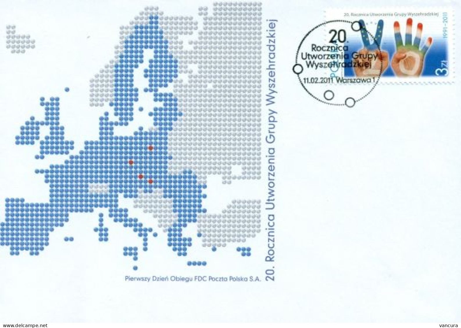 FDC 1532 Poland 20th Anniversary Of The Visegrad Group 2011 - Europese Instellingen