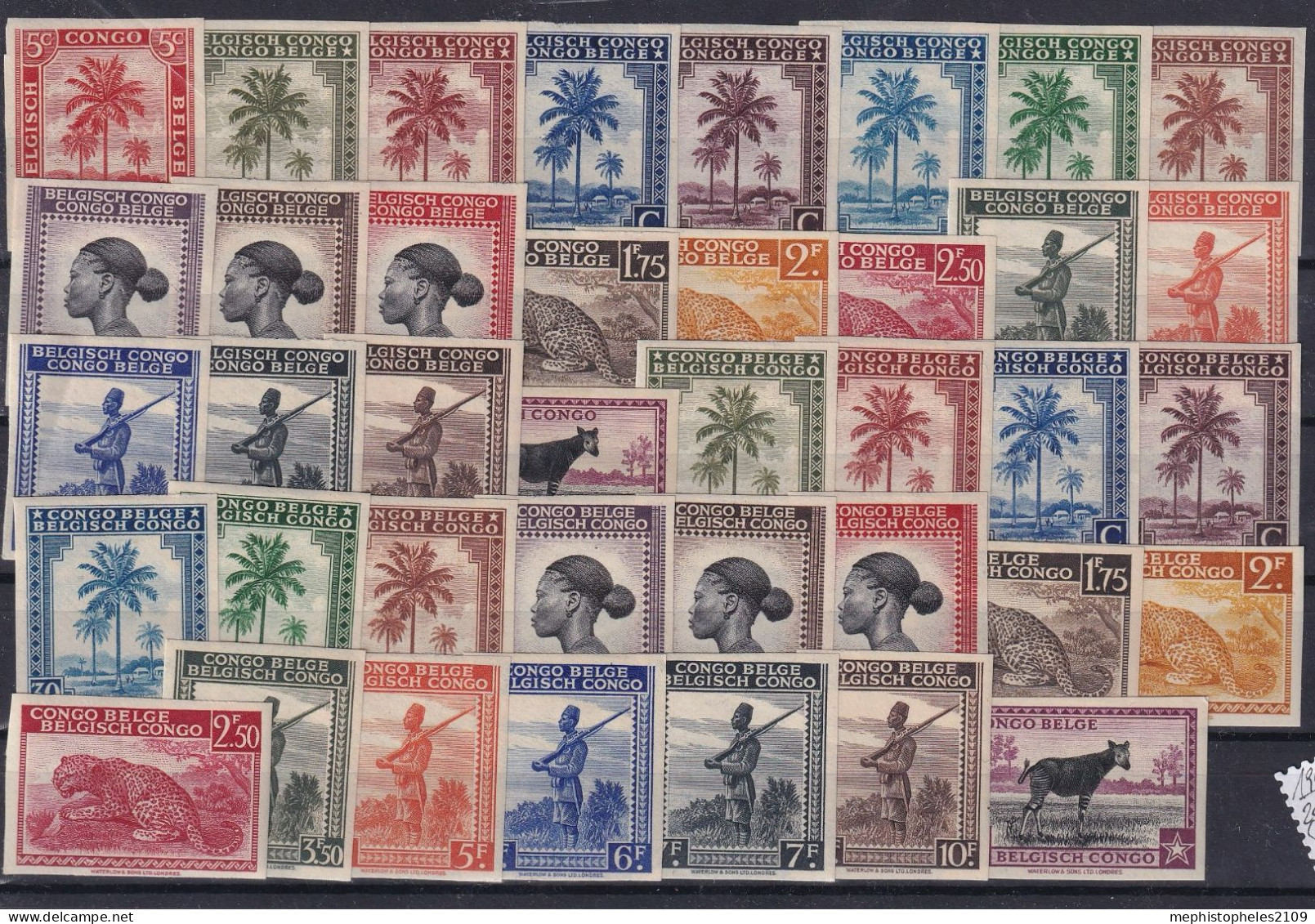 BELGISCH CONGO 1942-43 - MNH - Mi 204U-244U - Unperforated - Nuovi