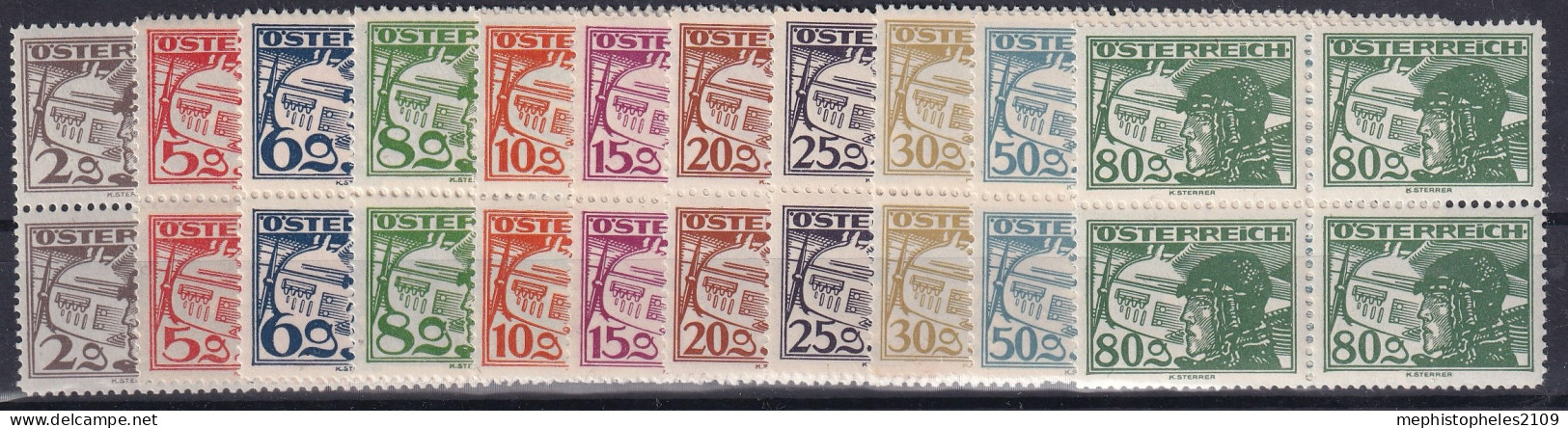 AUSTRIA 1925-30 - MNH - ANK 468-481, 483, 484, 482, 485-487 - Complete Set! - Mostly Blocks Of 4 - Nuovi