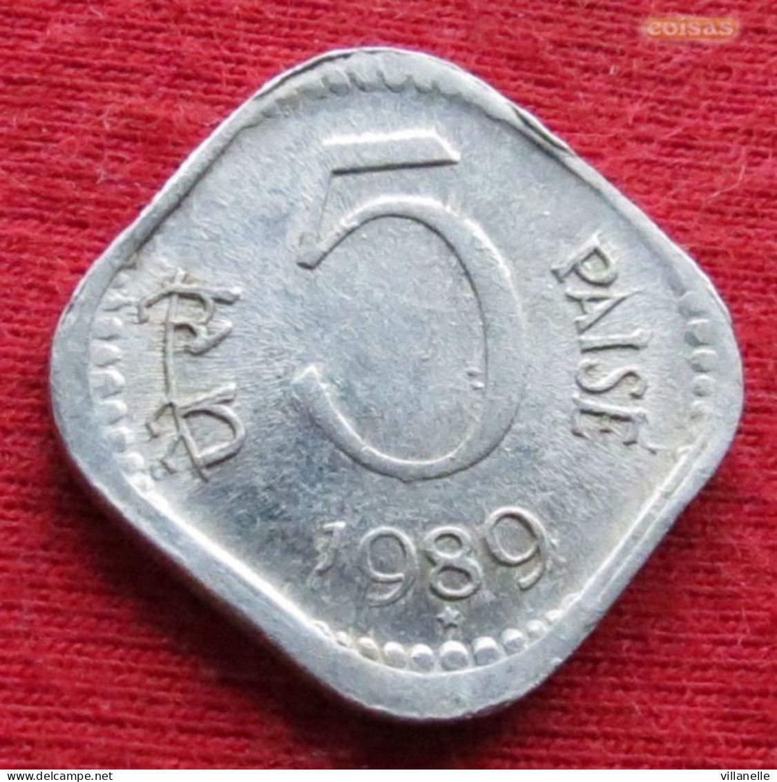 India 5 Paise 1989 H KM# 23a *VT Hyderabad Mint Inde Indie Indien Indies - Inde