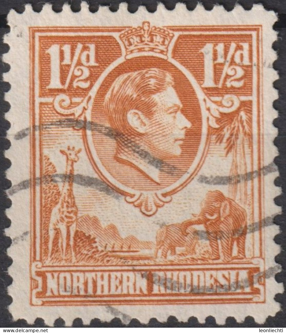 1941 Singapur ° Mi:GB-NR 30, Sn:GB-NR 30, Yt:GB-NR 27A, King George V (1865-1936) And Animals - Nordrhodesien (...-1963)