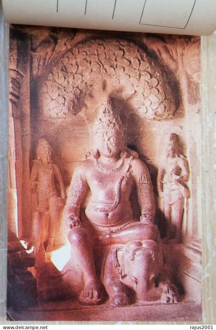 Ajanta, Lord Shiva Parvati God, Goddess, Hindu Temple, Jyotir Ling, Hinduism, Religion, Mythology 40 Postcards Booklet - Induismo