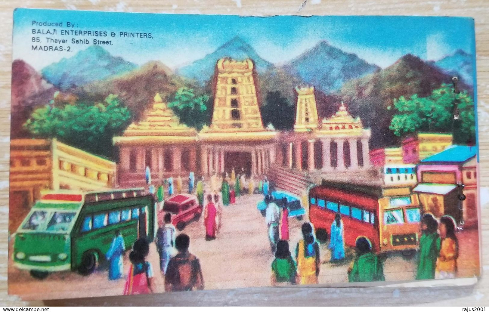 Kancheepuram Hindu Temple Album with Details, Lord Varadaraja, Perumal, God Goddess, Hinduism, Mythology 13 Card Booklet