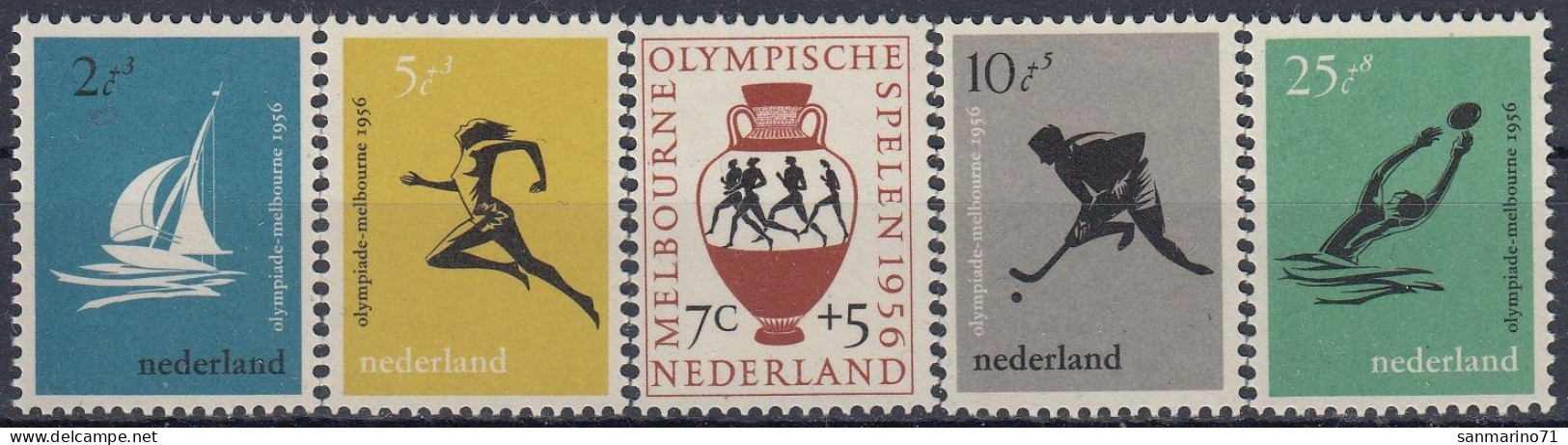 NETHERLANDS 678-682,unused (**) - Sommer 1956: Melbourne