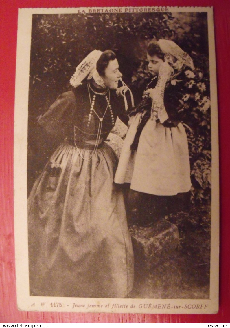 Carte Postale Morbihan 56. Jeune Femme Et Fillette De Guémené Sur Scorff - Guemene Sur Scorff