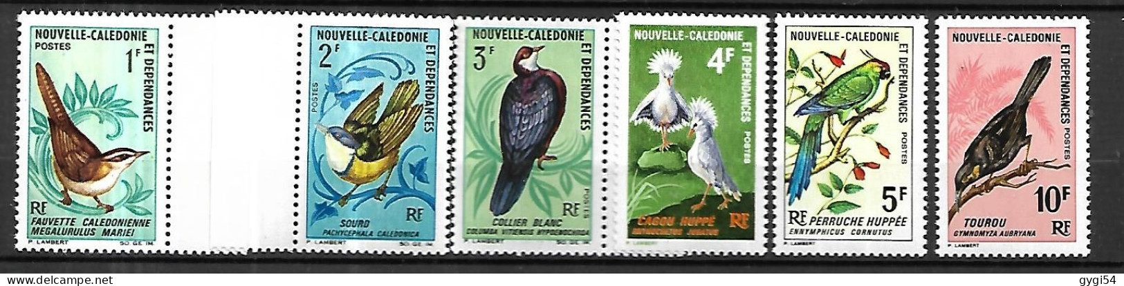 Nouvelle Calédonie 1967 Oiseaux Cat Yt N° 345 à 350  Série Complète ** MNH - Ungebraucht