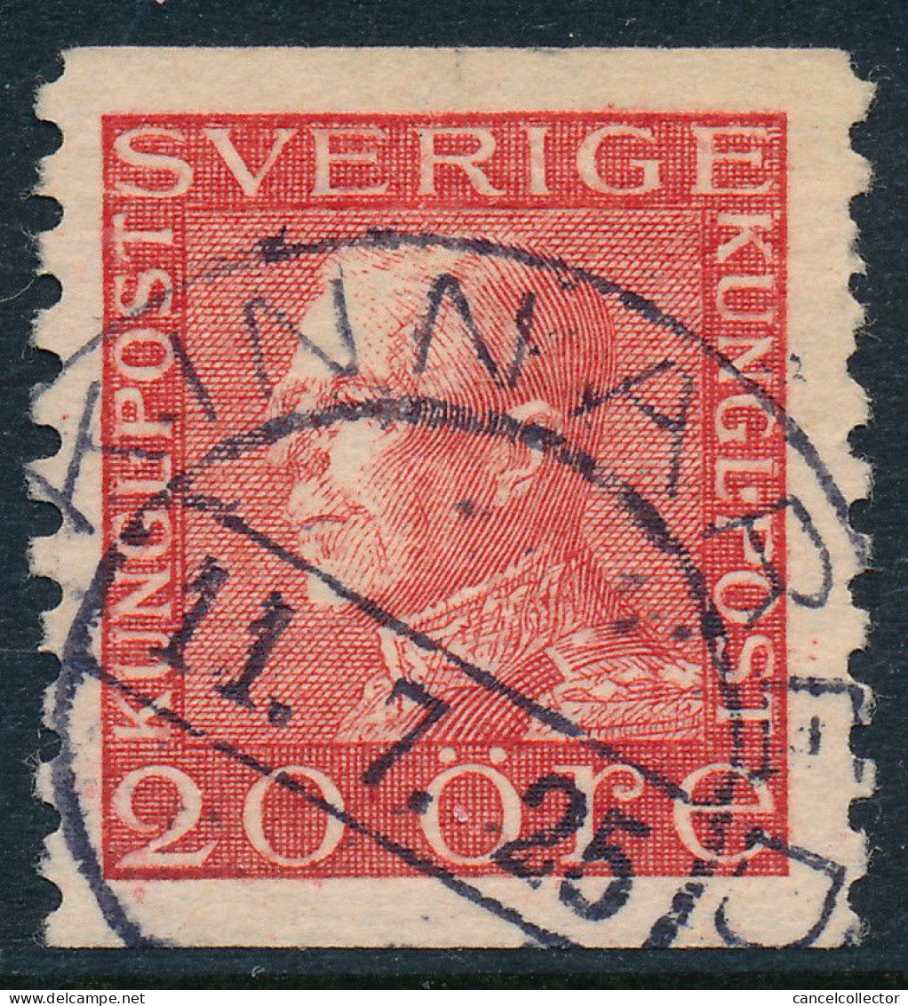 Sweden Suède Sverige: 20ö Red Gustav V Profile Left, Cancel KINNARED 11.7.25 (DCSV00424) - 1920-1936 Rollen I