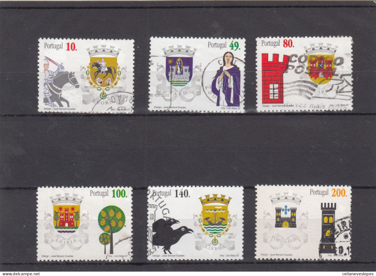 Portugal, Brasões, 1997, Mundifil Nº 2439 A 2444 Used - Oblitérés