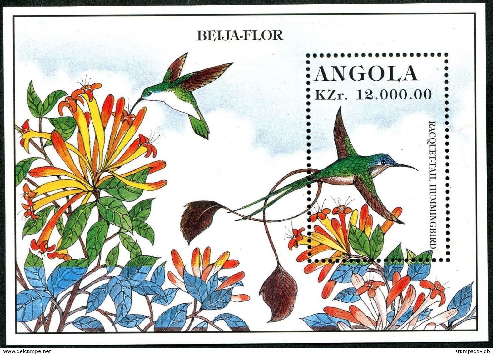 1996 Angola 1057/B26 Birds - Pics & Grimpeurs