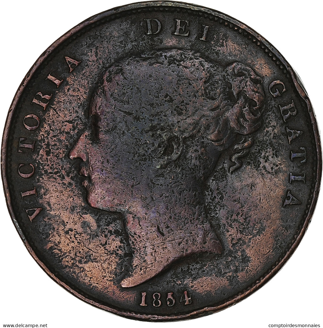 Grande-Bretagne, Victoria, Penny, 1854, Cuivre, TB+, KM:739 - D. 1 Penny