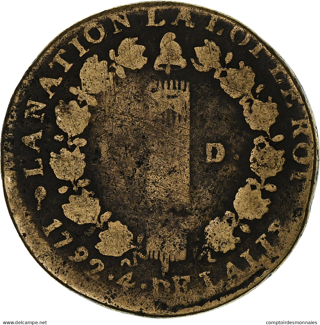 France, Louis XVI, 12 Deniers, 1792, Bordeaux, Bronze, B+, KM:600.8 - Sonstige & Ohne Zuordnung