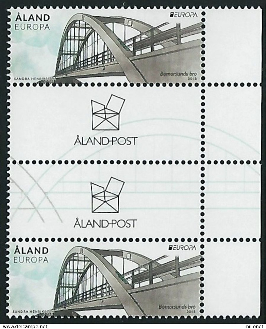 SALE!!! ALAND 2018 EUROPA 2018 BRIDGES Gutter-pair MNH ** - 2018