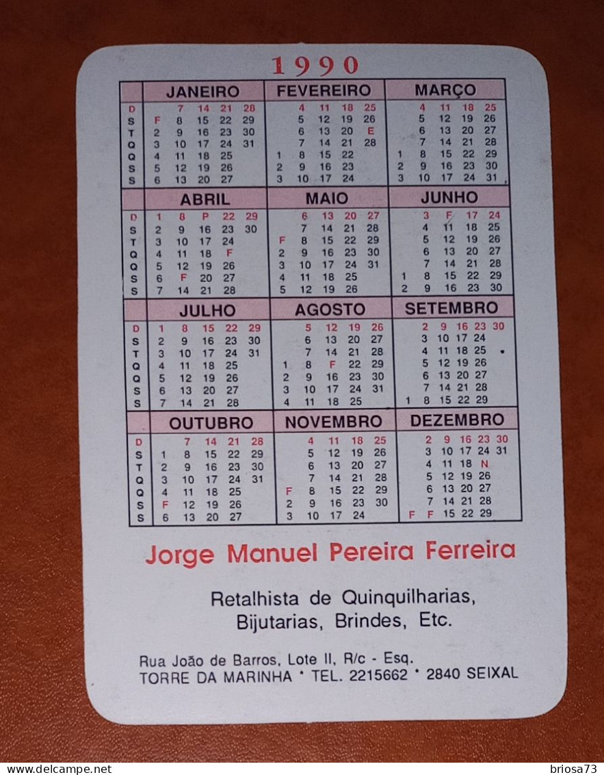 Calendrier De Poche , Ouseaux - Rouge-gorge - Petit Format : 1981-90