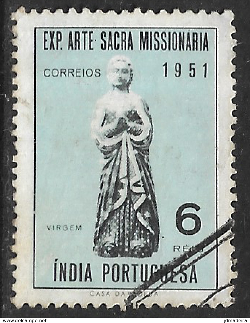 Portuguese India – 1953 Sacred Missionary Art Exhibition 6 Reis Used Stamp - Portugiesisch-Indien