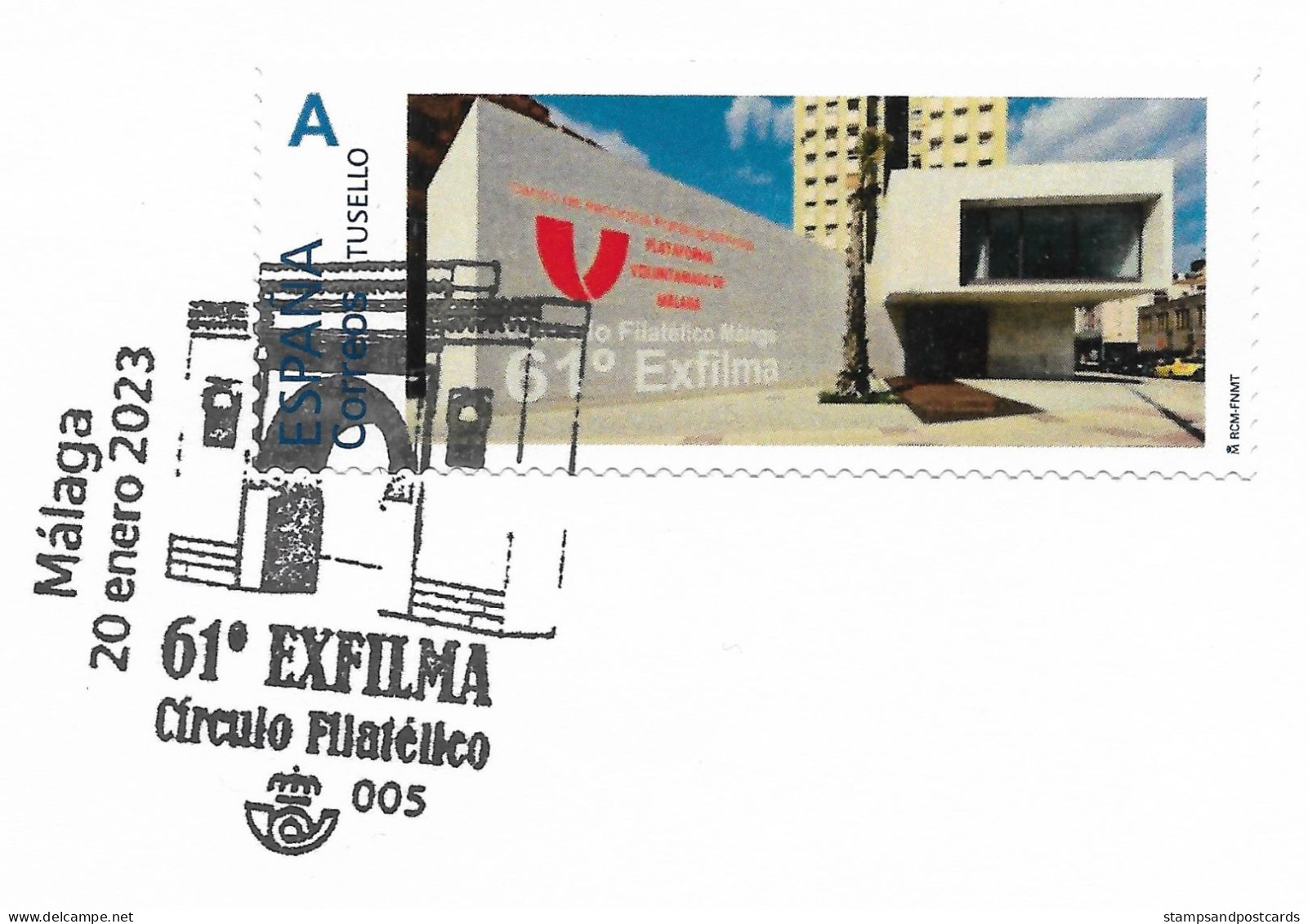 Espagne Lettre Timbre Personnalisé Málaga Expo Philatelique 2023 Spain Personalized Stamp Cover España Sobre Tusello - Lettres & Documents