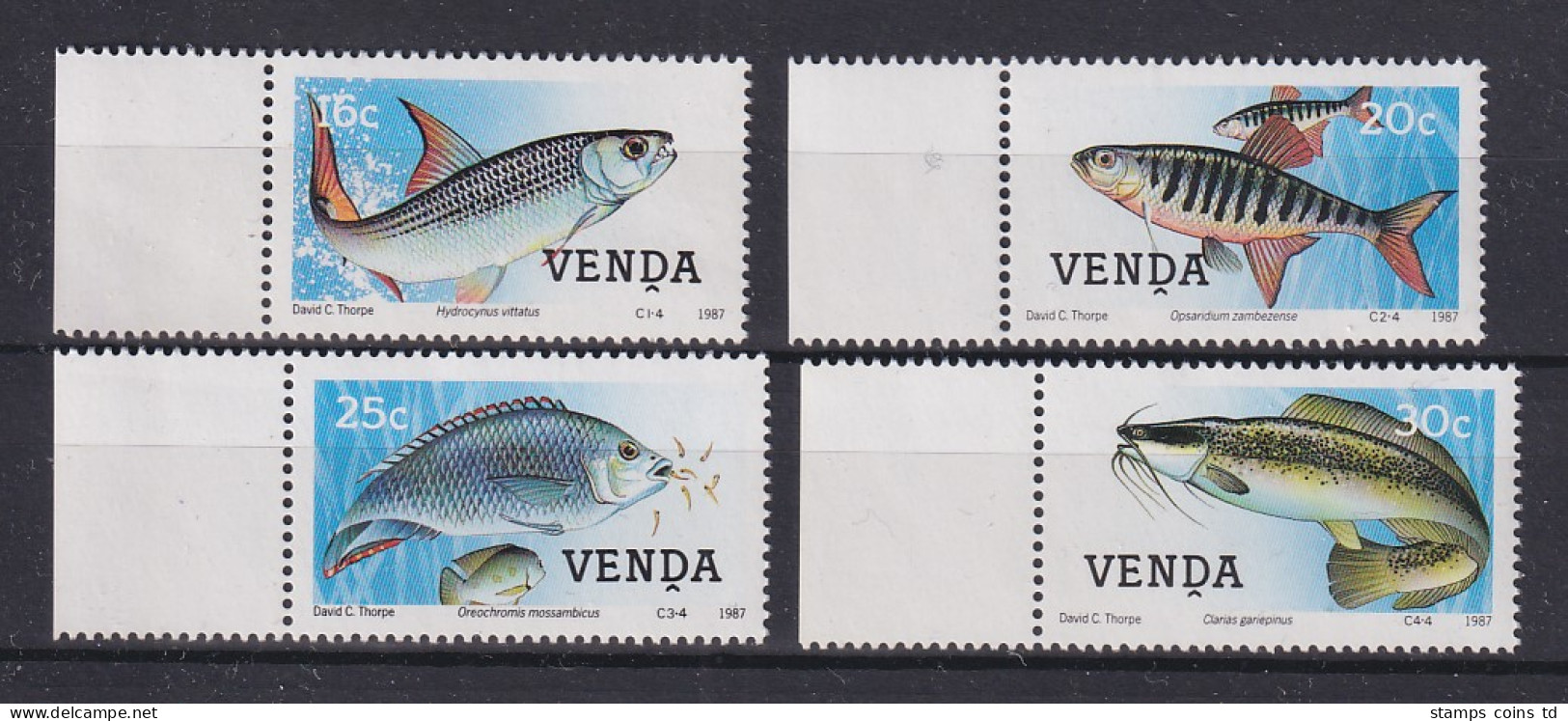 Südafrika RSA Venda 1987 Süßwasserfische Mi.-Nr. 159-162 Kpl. **  - Venda