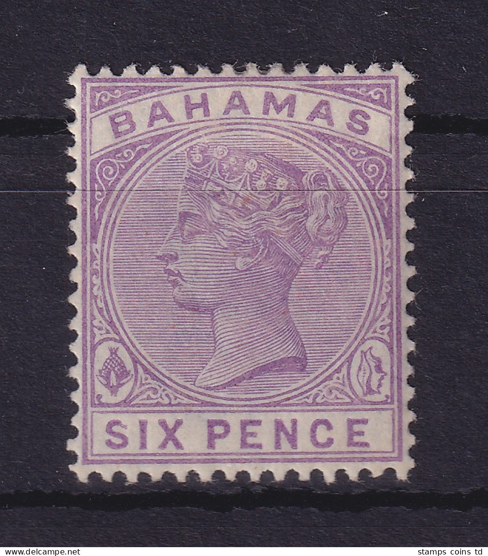 Bahamas 1884 Six Pence Queen Victoria Mi.-Nr. 16 Ungebraucht * - Bahamas (1973-...)