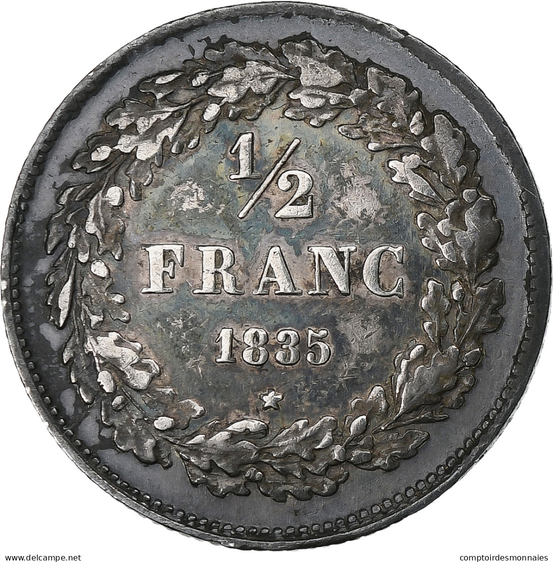 Belgique, Leopold I, 1/2 Franc, 1835, Argent, TB+, KM:6 - 1/2 Frank