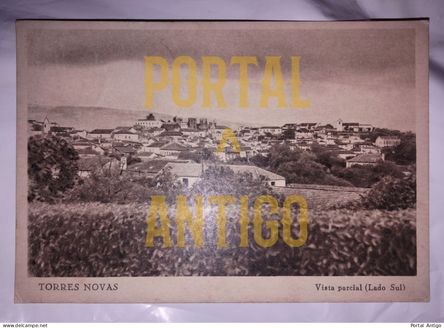 TORRES NOVAS - Vista Parcial - Lado Sul - Santarém - Circulado 1955 - Portugal ( 2 Scans) - Santarem