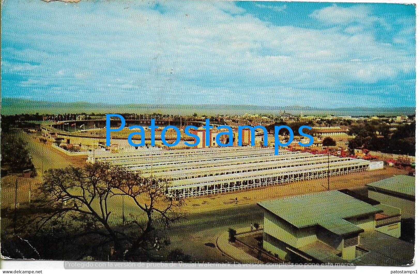 222605 GUATEMALA MANAGUA STADIUM ESTADIO NACIONAL DURANTE LA FERIA AGROPECUARIA CIRCULATED TO ARGENTINA POSTAL POSTCARD - Nicaragua