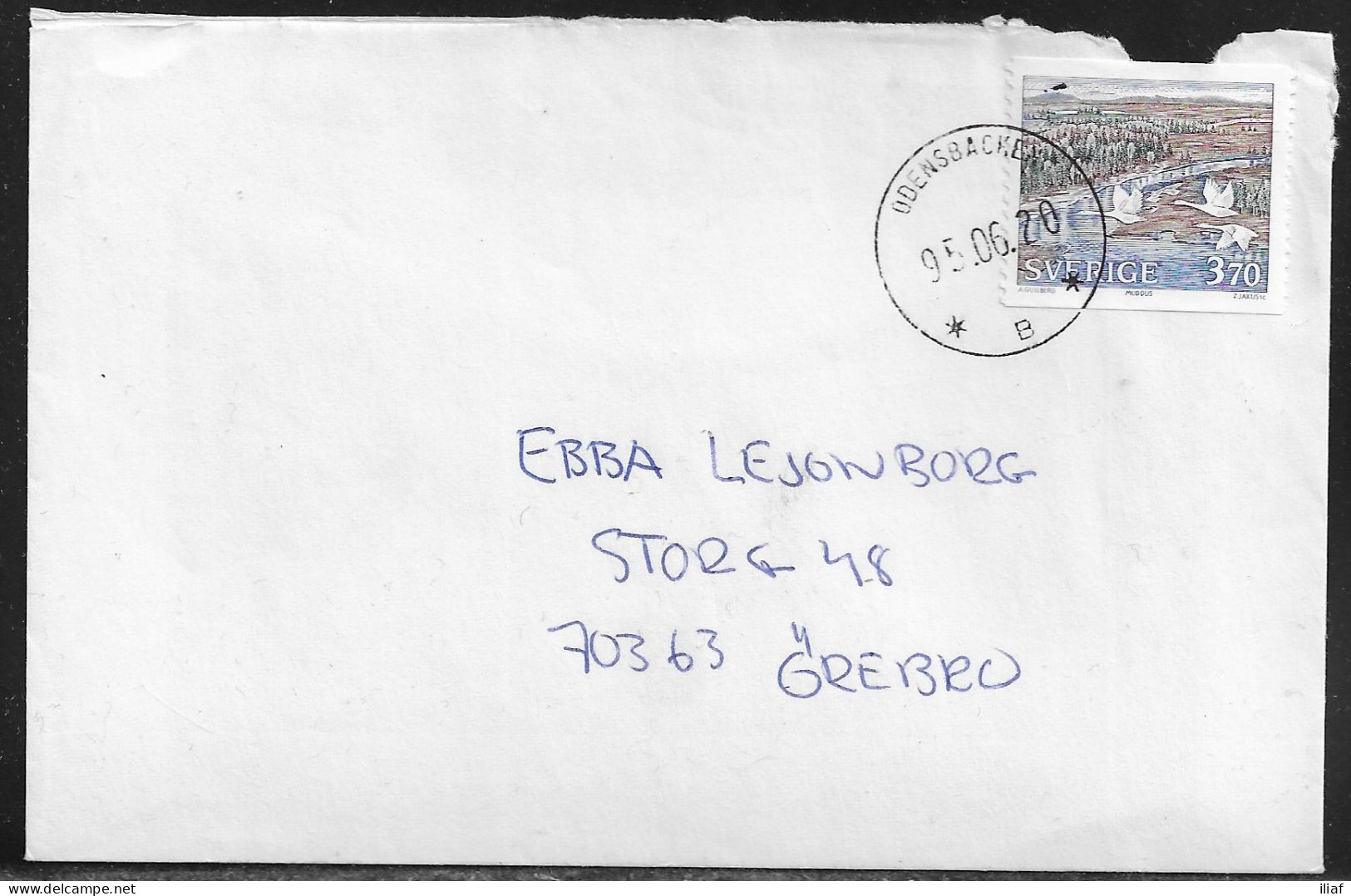 Sweden. Letter, Sent From Odensbacken On 20.06.1995 To Örebro - Covers & Documents