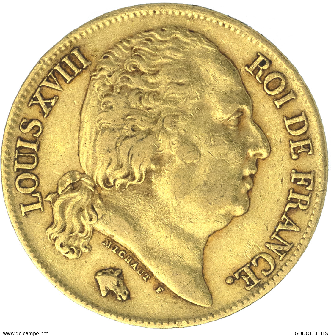 Louis XVIII-20 Francs 1818 Paris - 20 Francs (goud)